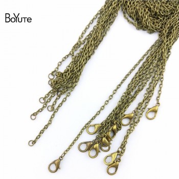 BoYuTe 10 Pieces 2*3MM Loop 65-70-90CM Length Antique Bronze Chain Diy Hand Made Jewelry Findings for Necklace making