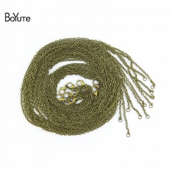 BoYuTe 10 Pieces 2*3MM Loop 65-70-90CM Length Antique Bronze Chain Diy Hand Made Jewelry Findings for Necklace making