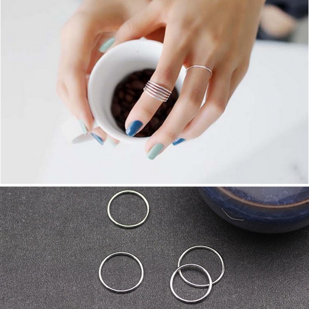 1pc Cute Tiny Rings Women original Solid 925 Sterling Silver Fine Jewelry personalized wild ring  Finger Rings Boho Jewelry Best