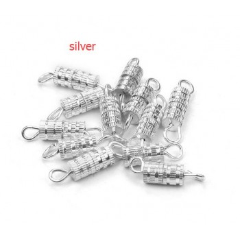 10pcs/lot diy jewelry accessories gold silver rhodium plated Screw Clasps buckle Suitable For Bracelet Necklace
