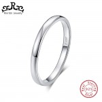 Rinntin Real 925 Sterling Silver Women Rings Pefect Polished Round Style Female Wedding Band Engagement Ring Fine Jewelry TSR74