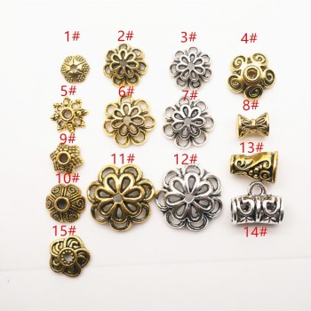 Zinc Alloy Tibetan Bead Caps Combination Fit 6-10mm Beads Bali Style Beads Making for Jewelry HK146