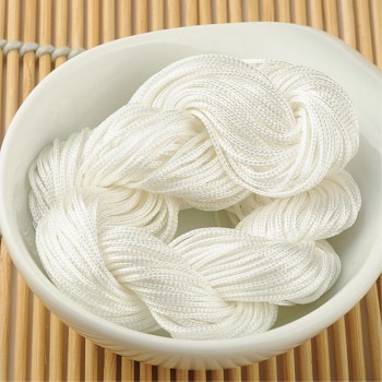 For DIY Necklace Bracelet New 1mm Diameter Chinese Knot Cord 22m Long Chinese Knot Macrame String Wire Cord Thread White