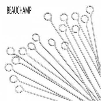 BEAUCHAMP 20-60mm Head Pins Eye Pin Jewelry Making Studs Beads Needles Tassel Earrings Filigree Crimps Choker Necklace Charm
