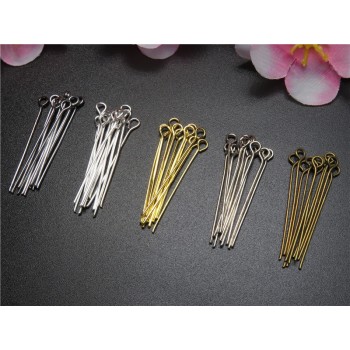 BEAUCHAMP 20-60mm Head Pins Eye Pin Jewelry Making Studs Beads Needles Tassel Earrings Filigree Crimps Choker Necklace Charm
