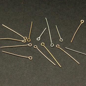 BEAUCHAMP 20-60mm Head Pins Eye Pin Jewelry Making Studs Beads Needles Tassel Earrings Filigree Crimps Choker Necklace Charm