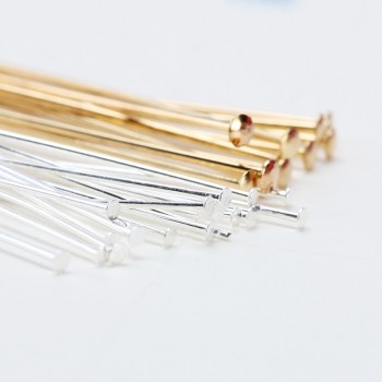 BEAUCHAMP 20-60mm Head Pins Eye Pin Jewelry Making Studs Beads Needles Tassel Earrings Filigree Crimps Choker Necklace Charm