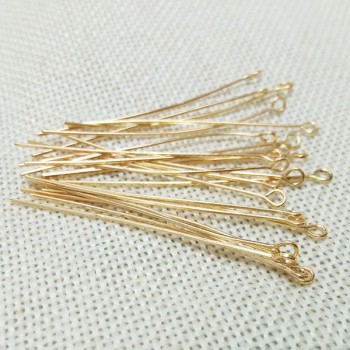 BEAUCHAMP 20-60mm Head Pins Eye Pin Jewelry Making Studs Beads Needles Tassel Earrings Filigree Crimps Choker Necklace Charm