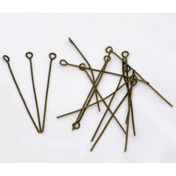 BEAUCHAMP 20-60mm Head Pins Eye Pin Jewelry Making Studs Beads Needles Tassel Earrings Filigree Crimps Choker Necklace Charm