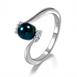 Rings For Women 925 Sterling Silver Jewelry Elegant Natural Freshwater Pearl For Sale Engagement Wedding Party Christmas Gifts