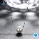 Ann amp; Snow Simple Ladies Jewelry 925 Sterling Silver Necklace White Shell Pearl Pendant Necklaces Fashion Gift Accessories