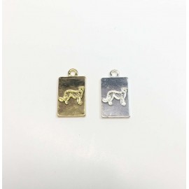 Eruifa Beautiful 10*18mm Leopard Coin 20pcs per bag gold/Silver plated Zinc alloy Charms Pendant Jewelry DIY Necklace 2 colors