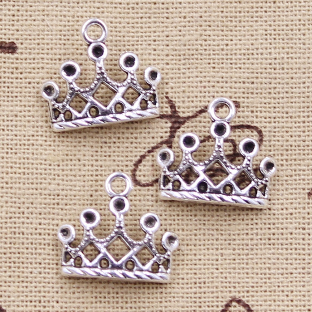 8pcs Charms crown 16*18mm Antique Making pendant fit,Vintage Tibetan Silver,DIY bracelet necklace