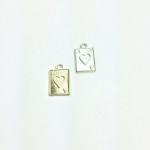 Eruifa 20pcs10mm Pretty Mini Poker ACE of Heart Zinc alloy Jewelry DIY Charms Pendant Necklace,Eearrings  2 Colors