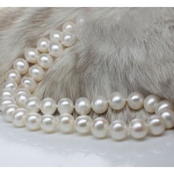 18 10-11 MM AAA +++ Akoya SOUTH SEA White Pearl Necklace 14k/20 Gold Clasp