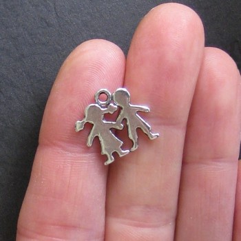 10pcs/lot 22mm x 10mm Boy and Girl Charms Antique Silver for diy charms jewelry accessories pendant necklace findings making