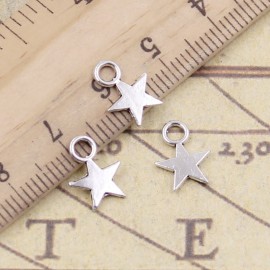 10pcs Charms star 11*8mm Tibetan Silver Plated Pendants Antique Jewelry Making DIY Handmade Craft