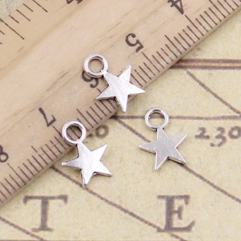 10pcs Charms star 11*8mm Tibetan Silver Plated Pendants Antique Jewelry Making DIY Handmade Craft