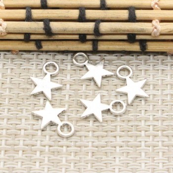 10pcs Charms star 11*8mm Tibetan Silver Plated Pendants Antique Jewelry Making DIY Handmade Craft
