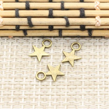 10pcs Charms star 11*8mm Tibetan Silver Plated Pendants Antique Jewelry Making DIY Handmade Craft