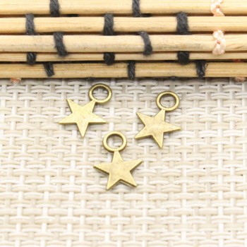 10pcs Charms star 11*8mm Tibetan Silver Plated Pendants Antique Jewelry Making DIY Handmade Craft