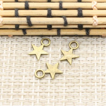 10pcs Charms star 11*8mm Tibetan Silver Plated Pendants Antique Jewelry Making DIY Handmade Craft