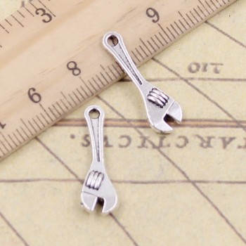 10pcs Charms spanner wrench tool 24*7mm Tibetan Silver Plated Pendants Antique Jewelry Making DIY Handmade Craft