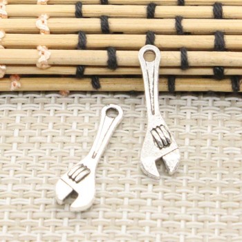 10pcs Charms spanner wrench tool 24*7mm Tibetan Silver Plated Pendants Antique Jewelry Making DIY Handmade Craft