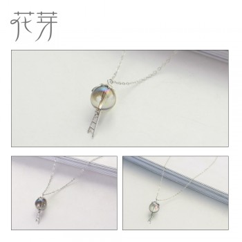 Thaya Original Elf House Design s925 Silver Window Necklace Colorful Crystal Bead Pendant Necklace for Women Classic Jewelry