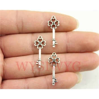 WYSIWYG 20pcs 25x9mm Small Key Charms Key Charm Lot Key Charms Findings Vintage DIY Accessories For Jewelry Making