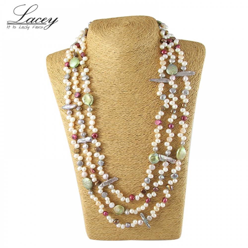 Pearl jewelry,long real natural freshwater pearl necklace wedding women,mother pearl necklace 190cm-200cm girl gifs