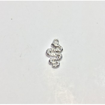 Wholesales Mini 3D Snake 20pcs per bag Zinc alloy Charms Pendant Jewelry DIY Necklace Eearring 2 Colors