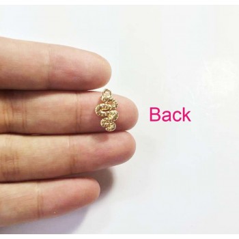 Wholesales Mini 3D Snake 20pcs per bag Zinc alloy Charms Pendant Jewelry DIY Necklace Eearring 2 Colors