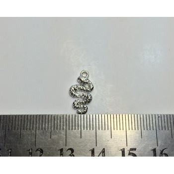 Wholesales Mini 3D Snake 20pcs per bag Zinc alloy Charms Pendant Jewelry DIY Necklace Eearring 2 Colors