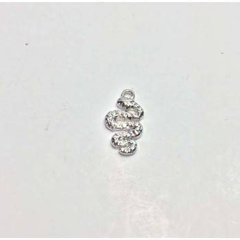Wholesales Mini 3D Snake 20pcs per bag Zinc alloy Charms Pendant Jewelry DIY Necklace Eearring 2 Colors