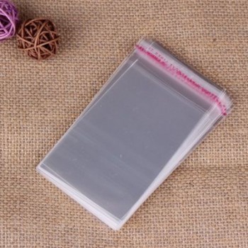 ACLOVEX 100pcs/lot Clear Transparent Plastic Self Adhesive Opp Bags 5*7/6*10/8*12/9*14/11*17cm OPP Bags Diy Jewelry Packaging