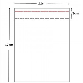ACLOVEX 100pcs/lot Clear Transparent Plastic Self Adhesive Opp Bags 5*7/6*10/8*12/9*14/11*17cm OPP Bags Diy Jewelry Packaging