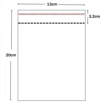 ACLOVEX 100pcs/lot Clear Transparent Plastic Self Adhesive Opp Bags 5*7/6*10/8*12/9*14/11*17cm OPP Bags Diy Jewelry Packaging