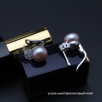 Beautiful 925 silver earrings pearl female,summer trendy bridal real natural white grey black freshwater pearl earrings women