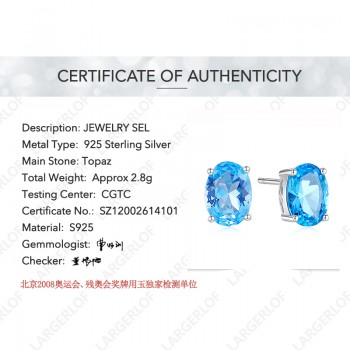 LARGERLOF 925 Sterling Silver Earrings Stud Earrings Women Fashion Jewelry wedding amp; engagement jewelry ED49006