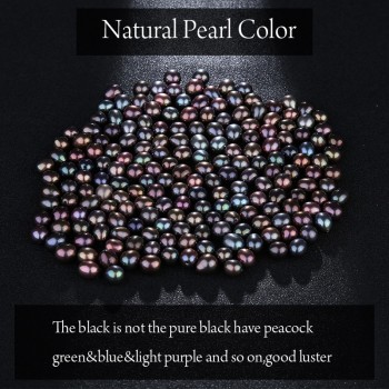 NYMPH Natural Pearl Stud Earrings Jewelry S925 Sterling Silver Genuine White Black Double Pearl Earrings Party  [E205]