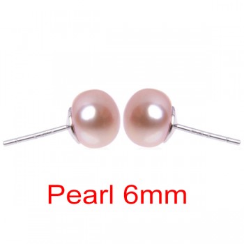 2018 New Fashion Pearl Earrings Jewelry For Women Oblate Freshwater Pearl 925 Sterling Silver Jewelry Weddings Gift