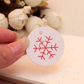 Kraft Round Paper Packaging Labels 3.5x3.5cm 100pcs/lot Print Handmade With Love good for Party Gifts Decoration DIY scallop Tag