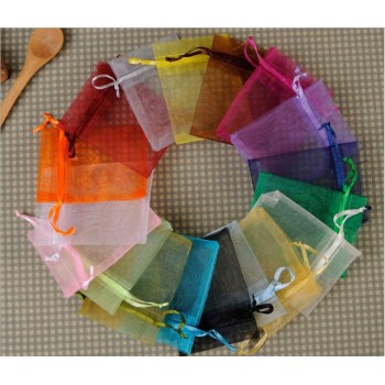 New Hot 5x7cm 7x9  9x12 10x15cm 50pcs Organza bags candy gift Jewelry Packaging Bags, Wedding Gift Packaging Bag amp; Pouches