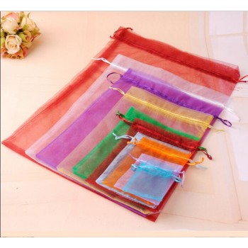 New Hot 5x7cm 7x9  9x12 10x15cm 50pcs Organza bags candy gift Jewelry Packaging Bags, Wedding Gift Packaging Bag amp; Pouches