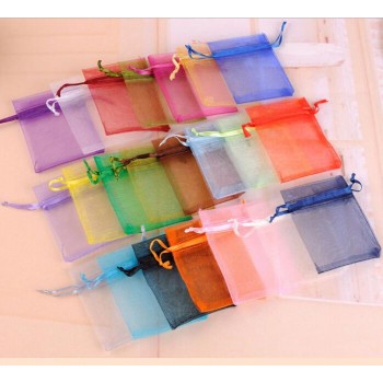 New Hot 5x7cm 7x9  9x12 10x15cm 50pcs Organza bags candy gift Jewelry Packaging Bags, Wedding Gift Packaging Bag amp; Pouches