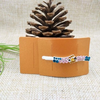 5*7cm multi color DIY blank hair claw/barrette products packing card paper hair clip display card 100pcs per lot