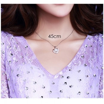 YouNoble Freshwater Pearl Pendant Natural for Women,925 Sterling Silver Pendant Necklace Charm Girl Best Friends Birthday Gift