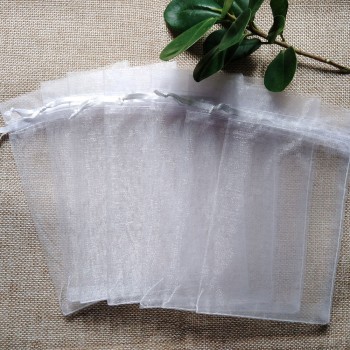 11sizes 1000pcs 7x9 9x12 10x15cm White Organza Bags Jewelry Gift Packaging Drawstring Bags Apply to Wedding/Birthday/Christmas