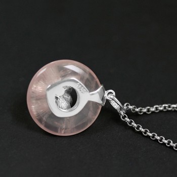 Lotus Fun Real 925 Sterling Silver Natural Pink Stone Handmade Design Fine Jewelry Lotus Whispers Pendant without Necklace